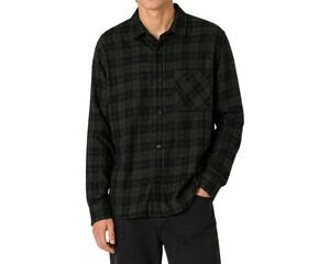 RSQ Green Plaid Flannel Shirt Button Up Long Sleeve Relaxed Fit Large